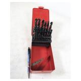 NEW Power Craft drill bit set, rust on bottom but