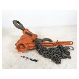 Yale lever hoist, believed to be 1.5 ton, not