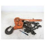 Yale 1.5 ton lever hoist, not tested, NO SHIPPING