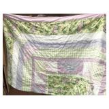 VINTAGE handmade quilt, 87"x88"