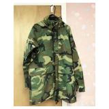 camo rainjacket with hood, men