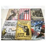 14pc NEW metal signs, 17"x12"