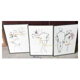 8pc assorted framed art, NO SHIPPING