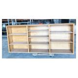 wooden bookcase, 98"w x 13.25"d x 42"h, NO