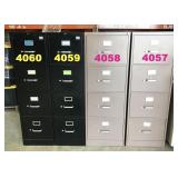metal 4-drawer legal file cabinet, 18.5"w x