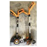 2pc cordless Worx trimmers, no