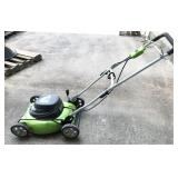 GreenWorks electric 18" lawn mower, works, NO