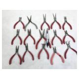 needle nose, snap ring and side cutter pliers