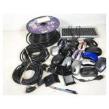 assorted computer related and cabeling