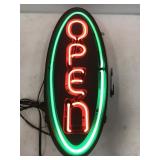 Open sign, lights up as pictured, NO SHIPPING