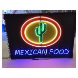 Mexican Food sign, lights up as pictured, NO