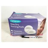 Lansinoh Stay Dry nursing pads, originally a box
