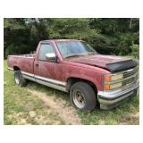 1990 Chevy Silverado 1500 2-door regular cab red