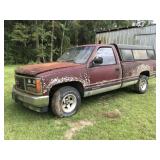 1989 GMC 1500 SL Sierra 2-door regular cab red