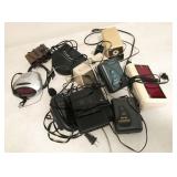 clocks, pencil sharpener, personal stereos