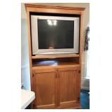 entertainment center with Panasonic tv