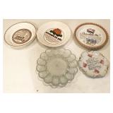 ceramic pie plates, pressed egg plate, plates
