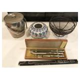 ice bucket, centerpiece, serving set, lighter