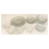 4 place settings glass dishes, 4pc unrelated