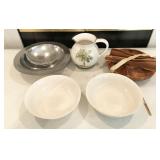 bowls, pitcher, server