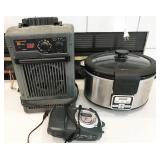 electric heater, Bella slow cooker, Emerson