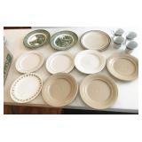 plates, saucers, cups