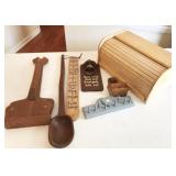 bread box, mail caddy, wall décor