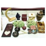 home décor, frog banks, banana keeper, mail/key