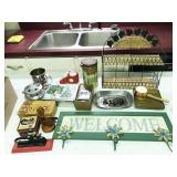 nut cracker, small shelf, Welcome wall hanger,