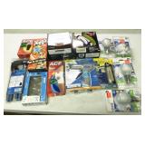 Ace bandages, Jenga, lightbulbs, solar post cap,