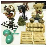 figurines, maracas, foot massagers