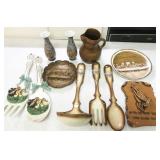 vases, wall art, plates, pitcher