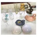 stemware, bowls, figurines, shower head, power