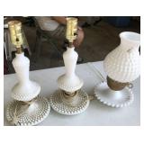 3pc hobnail lamps