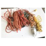 extension cords, drop lights