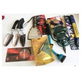 engraver, gardening tools, magnifying glasses,