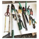 loppers, saw, tin snips, side cutters,