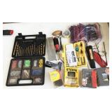 nails, drill bits, fasteners, stencils