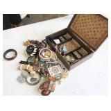 jewelry box with costume jewelry