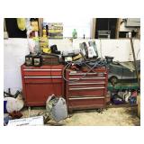 all items inside storage building and under