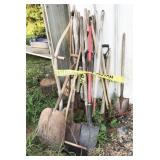 shovels and yard tools