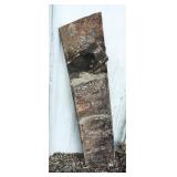 part of an old rail road sign, heavy