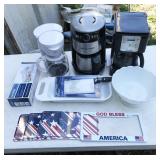 small appliances, tags, kitchenware