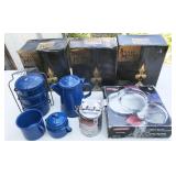 lanterns, enamel kitchenware, cake pan set, food