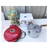 cake plate, quesadilla maker, Whirley Pop popcorn