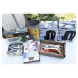 electric kettles, charcoal starter, spreader,