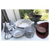 sieve funnels, strainers, scale