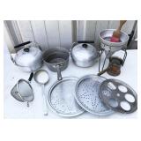 cookware, sieve funnel with pestle, grinders
