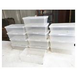 small plastic organizers (about shoe box size)