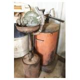 transfer pump, oil catch, grease gun with tank